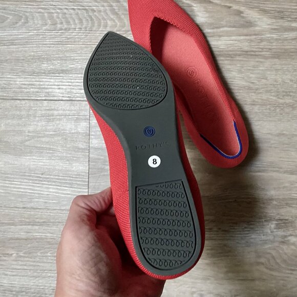 NWOB Rothy's The Point Accent Red Minimalist Capsule Office Ballet Flats Shoes 8 - Picture 6 of 6